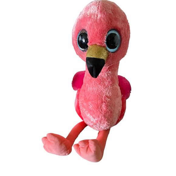 TY Beanie Boos Pink Jumbo Eye Gilda Stuffed Flamingo Plushie - Picture 5 of 10